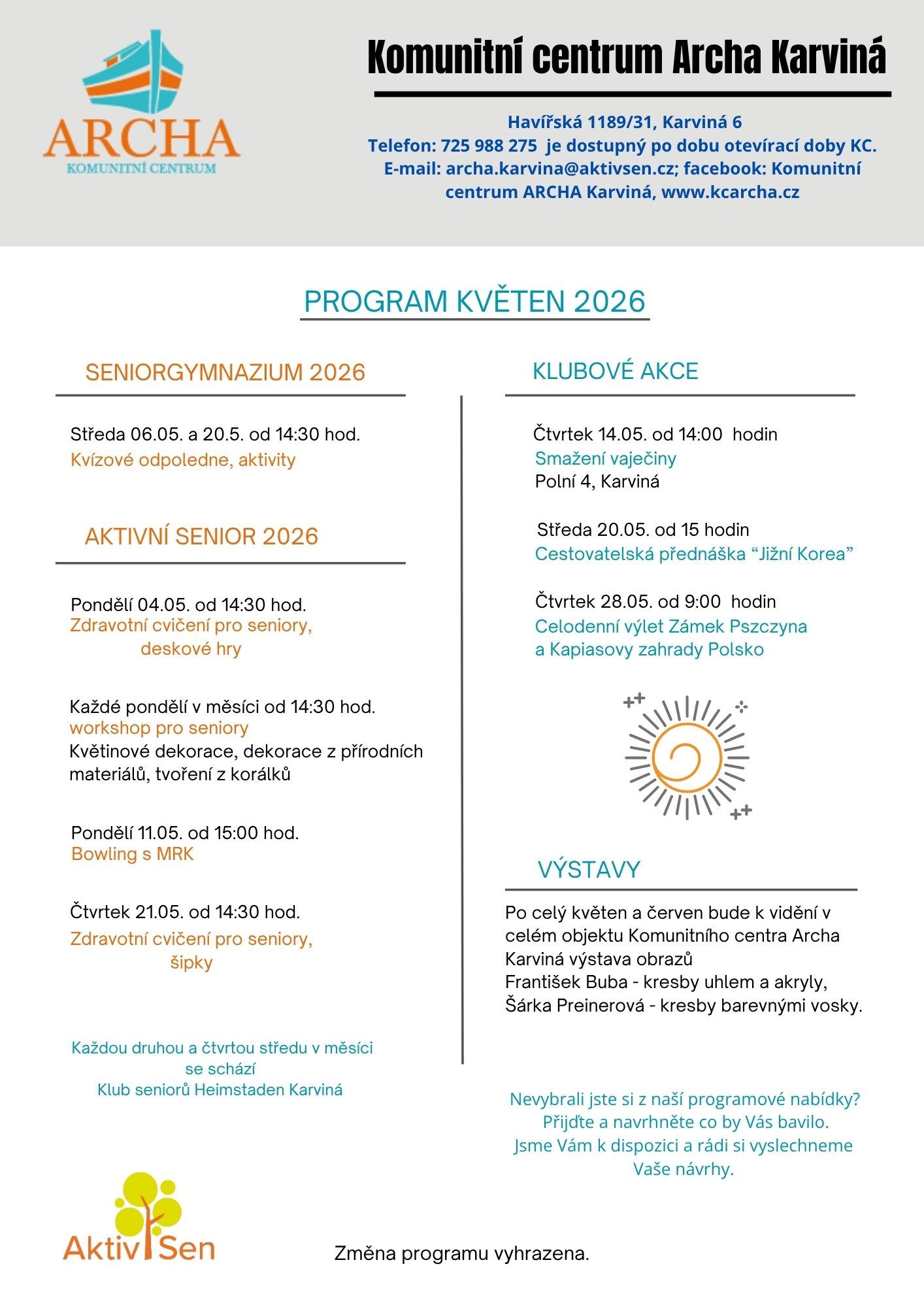 Program Květen 2026