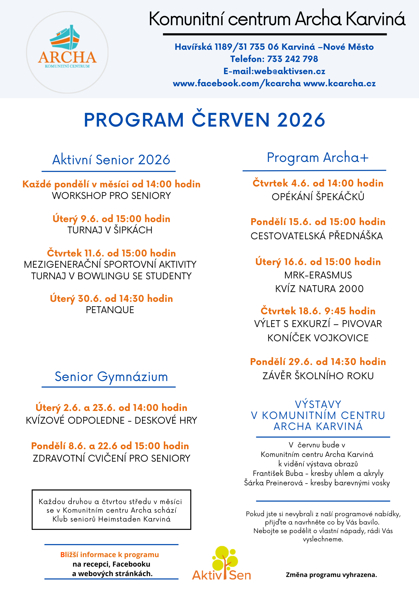 Program červen 2026